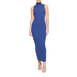 Skims Fits Everybody Mock Neck Sleeveless Dress 3X in Sapphire